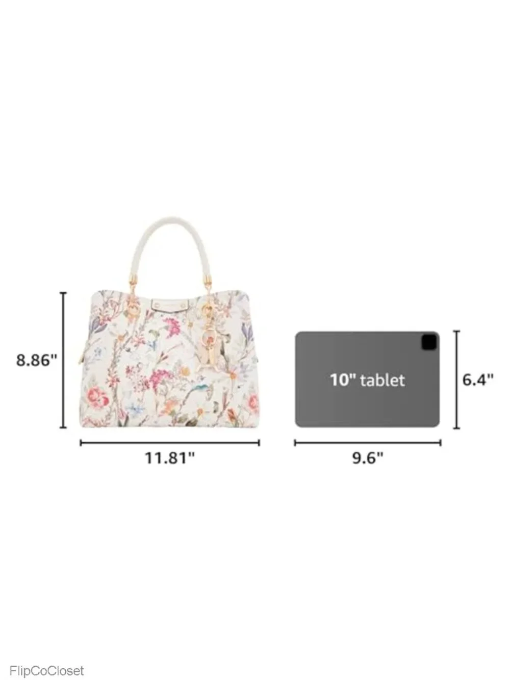 Synthetic satchel bag with removable crossbody strap